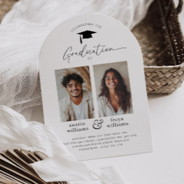 Gezamenlijke Graduation Party 2 Photo Arch Uitnodi Kaart