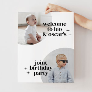 Gezamenlijke Jongens Verjaardag Bogen Welkom Poster