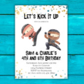 Gezamenlijke Ninja broers en zussen Dual verjaarda Kaart