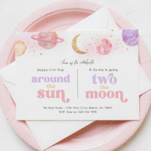 Gezamenlijke ruimte 1e & 2e verjaardag uitnodiging