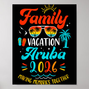 Gezamenlijke vakantie 2026 Aruba Zomer Matching Va Poster