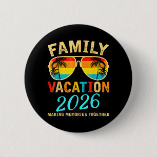 Gezamenlijke vakantie 2026 Strand Zomer Ronde Button 5,7 Cm