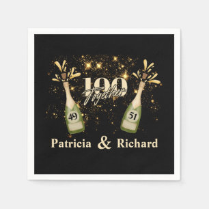 Gezamenlijke Verjaardag Dubbele Viering Twee keer  Servet