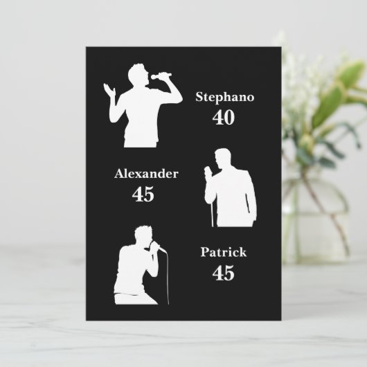 Gezamenlijke Verjaardag Triple The Fun Minimalist  Kaart (Staand voorkant)