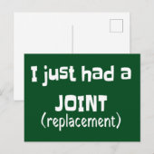 Gezamenlijke Vervanging Humor Grappige Nieuwigheid Briefkaart (Voorkant / Achterkant)