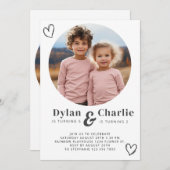 Gezamenlijke Verwant Portret Foto Minimale Boho Ve Kaart (Voorkant / Achterkant)