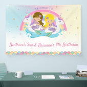 Gezamenlijke Zeemeerminnen en Eenhoorn Pool Verjaa Spandoek (Beurs)