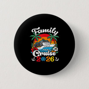 Gezamilyke Cruise 2026 Vakantie Zonsondergang Trop Ronde Button 5,7 Cm