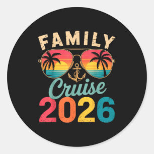 Gezamilyke Cruise 2026 Zomer Vakantie Ronde Sticker
