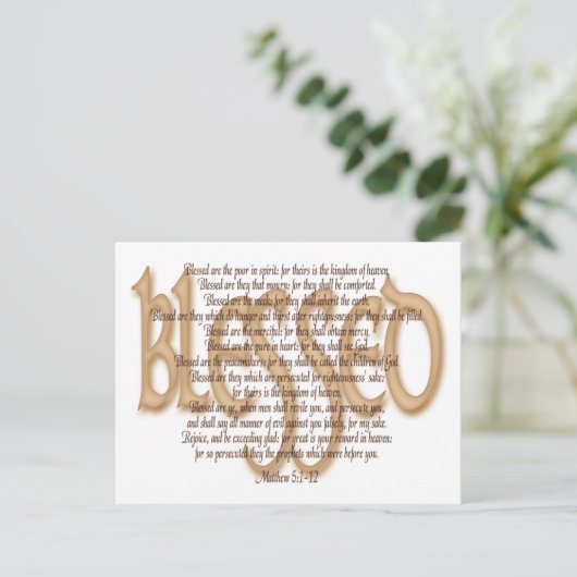 Gezegd - Beatitudes Briefkaart (Staand voorkant)