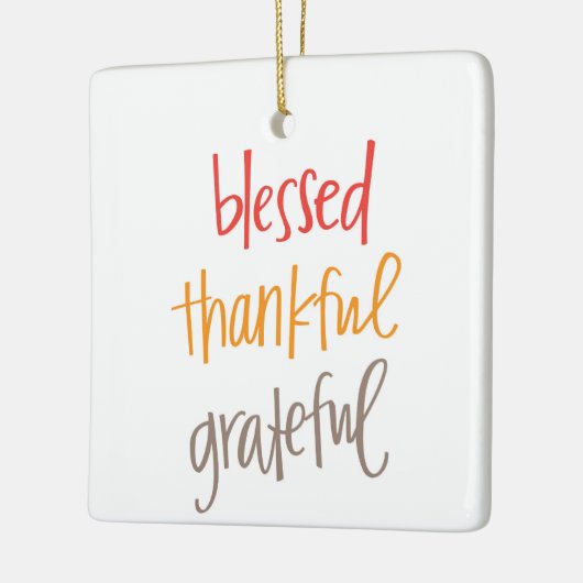 Gezegd dankbaar dankbaar keramisch ornament (Links)