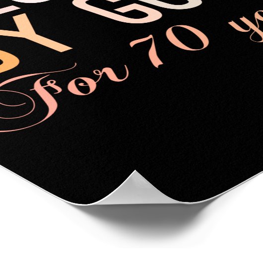 Gezegd door God gedurende 70 jaar Poster (Hoek)