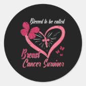 Gezegd om borstkanker te noemen ronde sticker (Voorkant)