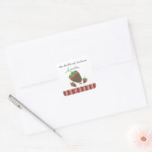 Gezegde Chocolate Dipped Strawberry Vierkante Sticker (Envelop)