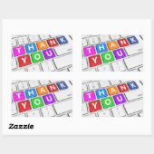 ***GEZEGDE DANK U**** COMPUTERSTIJL STICKER (Vel)
