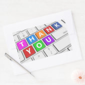 ***GEZEGDE DANK U**** COMPUTERSTIJL STICKER (Envelop)