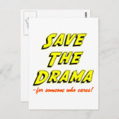 Gezegde Drama Snappy opslaan Briefkaart (Voorkant / Achterkant)