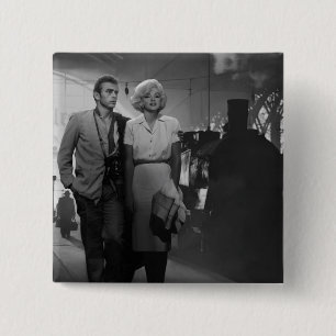 Gezegde Farewell Vierkante Button 5,1 Cm