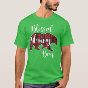 Gezegde Glammy Beer Rood Tartan Plaid Oma Cadeau T-shirt