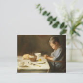 Gezegde Grace (Boy die aan de tafel bidt) Kaart (Staand voorkant)