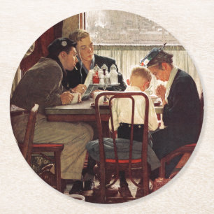 Gezegde Grace van Norman Rockwell Ronde Kartonnen Onderzetter
