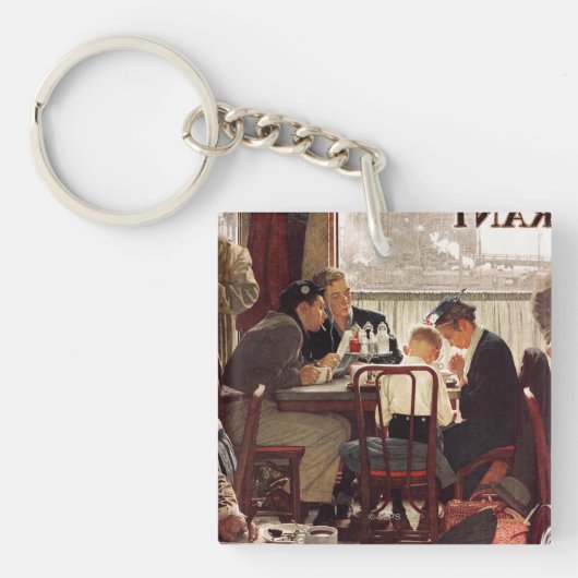 Gezegde Grace van Norman Rockwell Sleutelhanger (Voorkant)