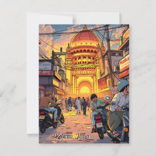 Gezegde Hallo uit India   Kolkata Briefkaart