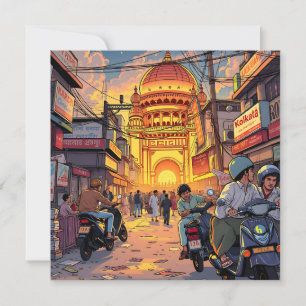 Gezegde Hallo uit India Kolkata Kaart