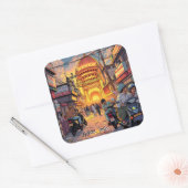 Gezegde Hallo uit India | Kolkata Vierkante Sticker (Envelop)