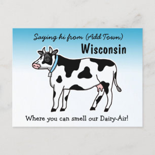 Gezegde hi Wisconsin waar je onze Dairy kunt ruike Briefkaart