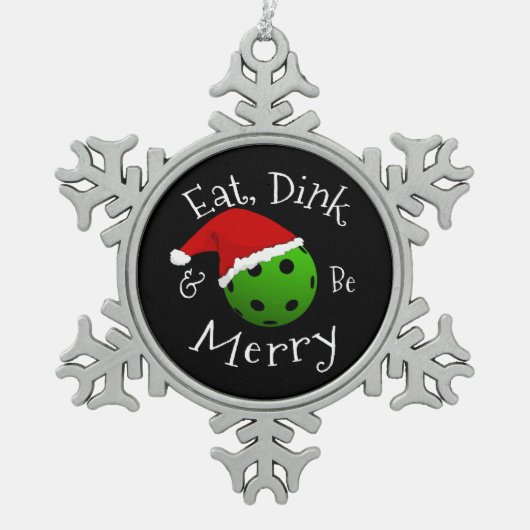 Gezegde met kerstbal tin sneeuwvlok ornament (Voorkant)