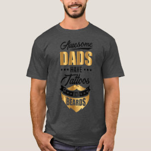 Gezegde met tatoeëerde baard t-shirt