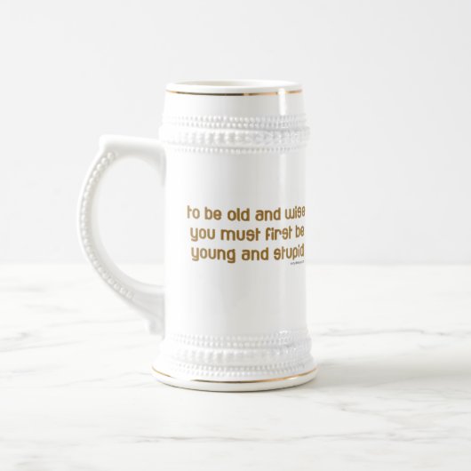 Gezegde Old and Wise Funny Bierpul (Links)