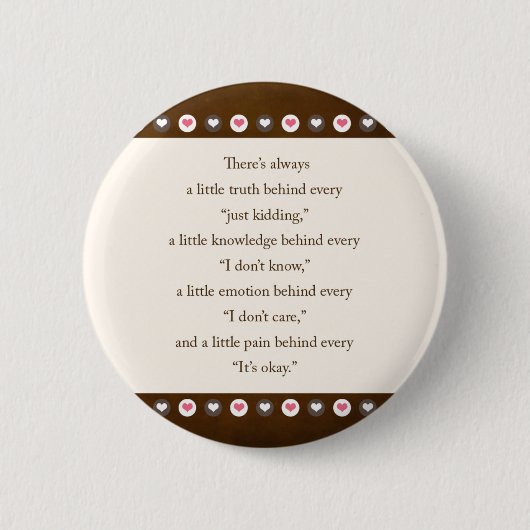 gezegde ronde button 5,7 cm (Voorkant)