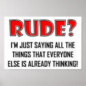 Gezegde Rude Dingen Funny Poster (Voorkant)
