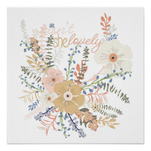 Gezegde van Elegant Floral Bouquet Girly Foto's Perfect Poster