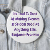 gezegde van Franklin Ronde Button 6,0 Cm (In situ)