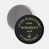 gezegde van grappige kamperen en whisky magneet (Voorkant / Achterkant)