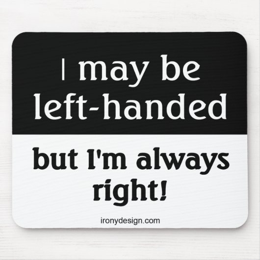 Gezegde van linkshandigen muismat (Voorkant)