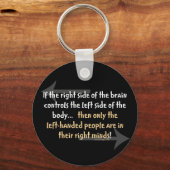 Gezegde van linkshandigen sleutelhanger (Voorkant)