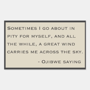 Gezegde van Ojibwe Rechthoekige Sticker