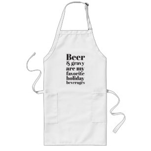 Gezegde voor de Humor van bier en Gravy Holiday Lang Schort