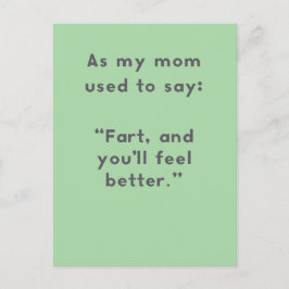 Gezegden: Fart en je zult je beter voelen Briefkaart