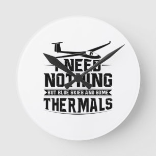 Gezegden Glider Pilots Soaring Hobby Gift Ronde Klok