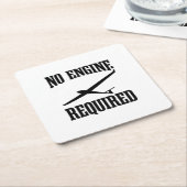 Gezegden | Gliding Pilot Soaring Gift Vierkante Kartonnen Onderzetter (Schuin)