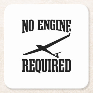 Gezegden Gliding Pilot Soaring Gift Vierkante Kartonnen Onderzetter