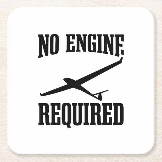 Gezegden | Gliding Pilot Soaring Gift Vierkante Kartonnen Onderzetter (Voorkant)