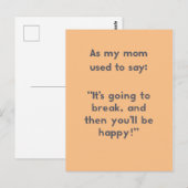 Gezegden: Het gaat breken, en dan ... Briefkaart (Voorkant / Achterkant)