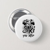 Gezegden | Ski apres-ski wintergeschenken Ronde Button 5,7 Cm (Voorkant /achterkant)