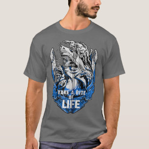 Gezegden van haaien drijven een bite van leven t-shirt